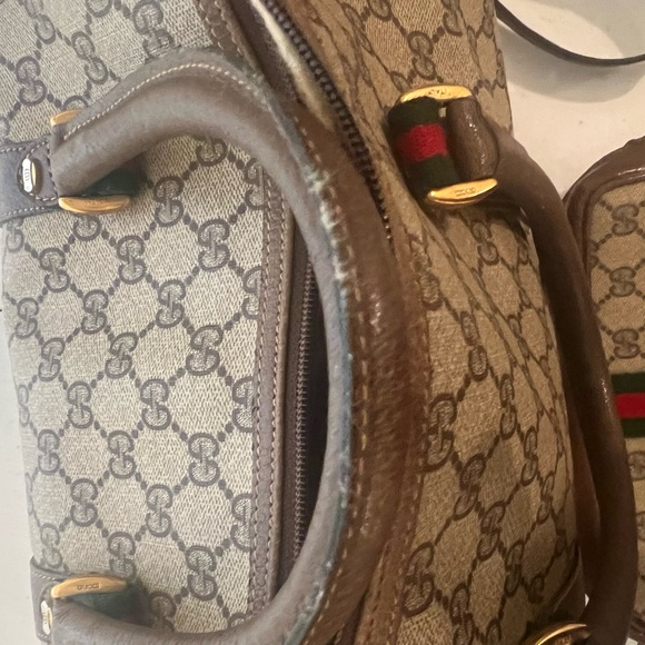 Gucci tan leather with monogram canvas - Picture 12 of 14